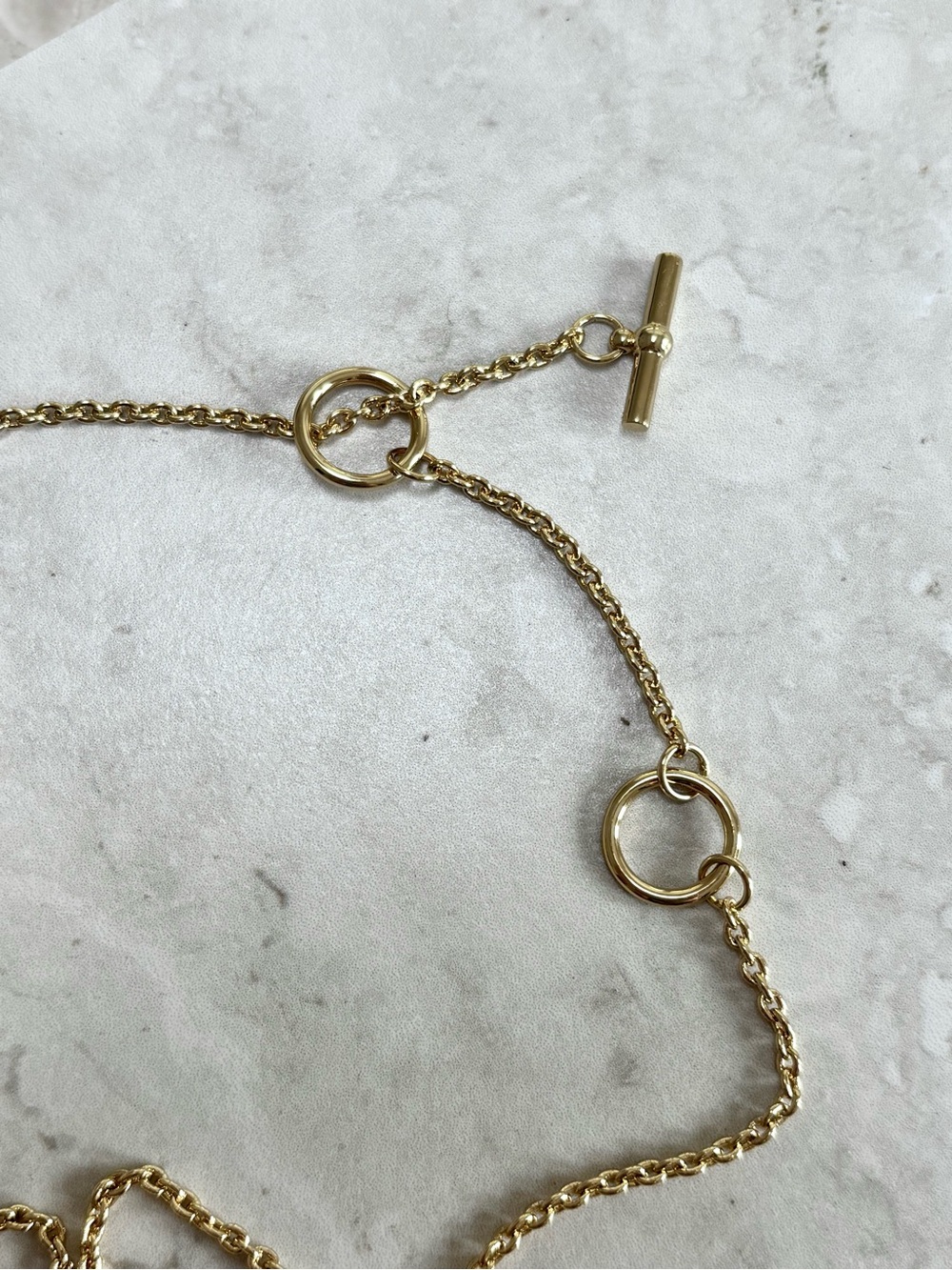 Hermes Mini Maillon Pendant Enamel Yellow Gold Plated Necklace - Picture 7 of 7